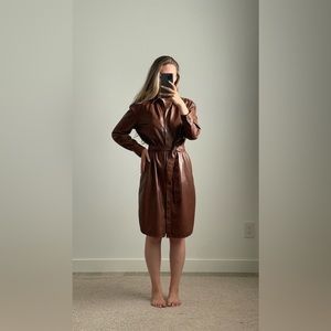 Aritzia faux leather dress